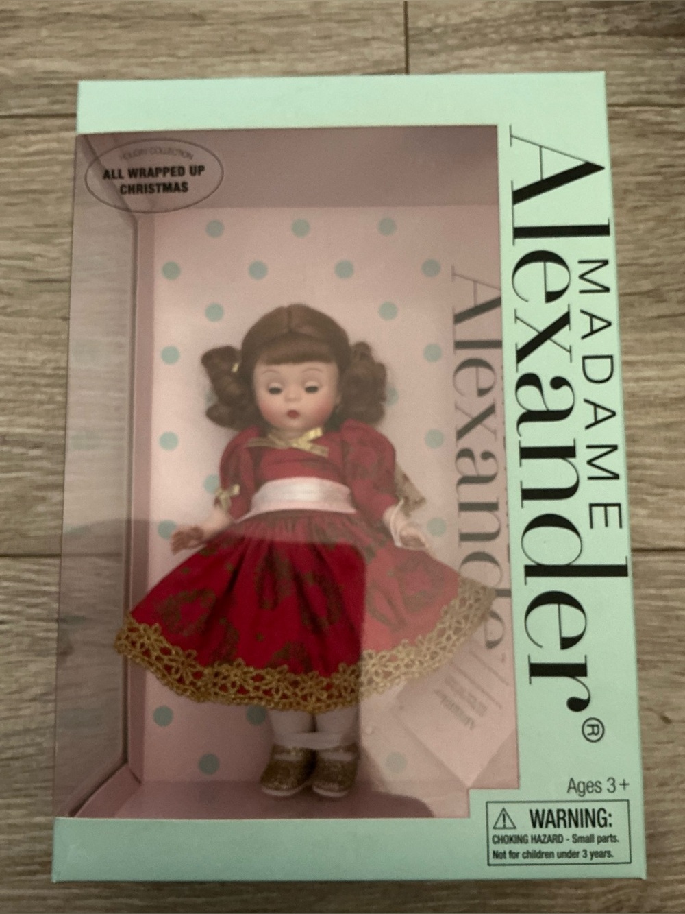 Madame Alexander All Wrapped Up Christmas Doll